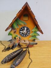 Vintage German Black Forest Animated Bird 1 Day Cuckoo Clock Robert Herr. for sale  Shipping to South Africa