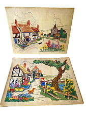 Pair vintage embroidery for sale  New Boston