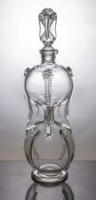 Vintage Hadeland Kluk Kluk Decanter Scandinavian Art Glass with Raspberry Prunts, used for sale  Shipping to South Africa