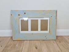 Handmade Rustic Reclaimed Pallet Wood Picture Blue Wash Frame 6x4 Photo X3, used for sale  Shipping to South Africa