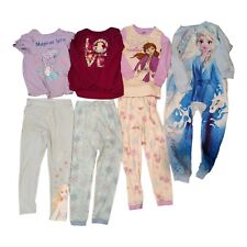 LOTE de roupas Frozen para meninas. 3 camisas, 3 calças, 1 macacão PJ. Tamanho 5/6 pequeno comprar usado  Enviando para Brazil