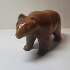 Vintage Ironwood Hand Carved Wooden Brown Grizzly Bear., used for sale  Shipping to South Africa