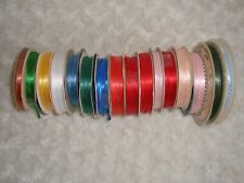 Used, Vintage Craft Ribbon Lot of 16 Spools Multiple Colors, Brands New & Used for sale  Shipping to South Africa