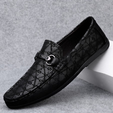 2022 Genuine Leather Men Loafers Black Loafers Men's Shoes Moccasins Driving for sale  Shipping to South Africa