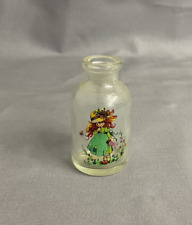 Usado, Pequeña botella de vidrio vintage con flor niña botella pequeña decorativa de 2,5" de altura segunda mano  Embacar hacia Argentina