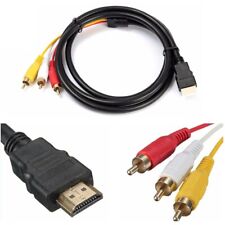 Conector HDMI R43 a 3 conectores RCA cable de vídeo RGB audio video cable AV TV 150 cm segunda mano  Embacar hacia Argentina