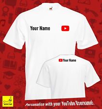 Youtube personalised shirt for sale  BIRMINGHAM