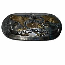 Harley Davidson Live to Ride Air Cleaner Cover Insert Chrome & Gold Eagle OEM, usado comprar usado  Enviando para Brazil