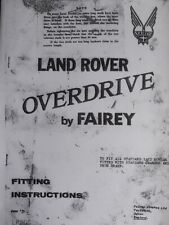 Fairey overdrive fitting for sale  ABINGDON