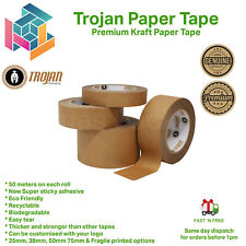 Brown Kraft Paper Packaging Parcel Tape Eco Friendly Biodegradable Recyclable50m for sale  Shipping to South Africa