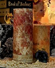 Hermosas velas de pilar decoupage, sin perfume, mecha real, hechas artesanalmente. segunda mano  Embacar hacia Argentina