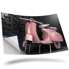 1 x Vinyl Sticker A1 - Pink Retro Scooter Moped Bike #24020 for sale  UK