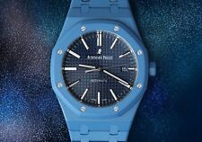 Cerâmica azul personalizada Audemars Piguet Royal Oak 41mm 15500ST.OO.1220ST.01 comprar usado  Enviando para Brazil