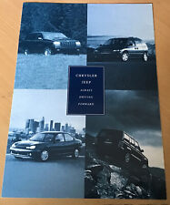 Chrysler jeep brochure for sale  NOTTINGHAM