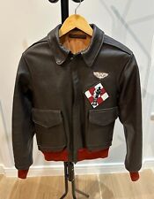 Leather bomber jacket for sale  LONDON