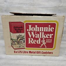 Juego de botes de regalo vintage Johnnie Walker etiqueta roja coleccionables de metal lata caja de 6 piezas segunda mano  Embacar hacia Argentina