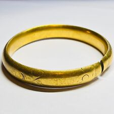 Heavy Brass Art Deco Bangle with Scrolled Decoration 86g for sale  Shipping to South Africa