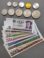 Juego completo de monedas de Alemania Oriental RDA 1 penique - 500 marcos, crujiente, B04 segunda mano  Embacar hacia Argentina