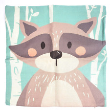 Capa de travesseiro 18"x18" Fox Raccoon Woodland Creatures lona comprar usado  Enviando para Brazil