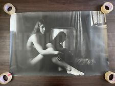 Vintage Brunette Women & Mirror Artful Pose Large Format B&W Photo Print 1 Kodak for sale  Shipping to South Africa