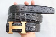 Usado, Cinto Masculino W 1,5" Preto Real CROCODILO Hornback Couro de Jacaré Tamanho 125 comprar usado  Enviando para Brazil