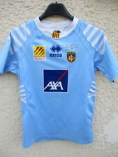 Maillot rugby USAP PERPIGNAN bleu shirt camiseta ERREA AXA collection XS d'occasion  Raphele-les-Arles