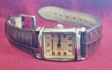 Relógio de quartzo feminino Emporium Armani tom prata, rosto creme, pulseira de couro 7,25" comprar usado  Enviando para Brazil