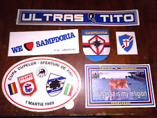 Sampdoria lotto vintage 5 adesivi e 1 toppa, ultras Tito. usato  Roma