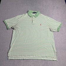 Polo Ralph Lauren Polo Shirt Mens 2XB XXB Big Green Stripe Golf Rugby Pony for sale  Shipping to South Africa