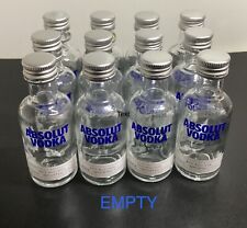 Used, Lot of 12 Empty Mini Bottles 50ml Absolut Vodka Glass Bottles for sale  Shipping to South Africa