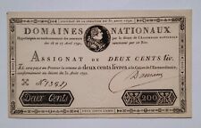 Assignat 200 livres d'occasion  Castres