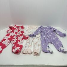 Lote de 3 pijamas Burt’s Bees Carters bebê menina pés dormentes tamanho 0-3 meses comprar usado  Enviando para Brazil