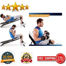 Exercise Utility Bench Upright Incline Decline Flat Exercise Black Fitness Gym for sale  Wilmington
