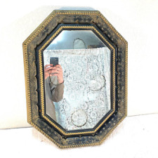 Espelho de parede vintage preto dourado com moldura recortada decoração vidro raposa comprar usado  Enviando para Brazil
