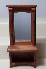 Banco miniatura de madeira para chapéu com espelho longo 4,75" de altura comprar usado  Enviando para Brazil