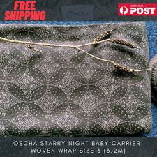 Oscha Starry Night Baby Woven Wrap Carrier Size 3 Cotton Newborn Breastfeeding for sale  Shipping to United Kingdom