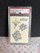 2000 MERLIN POKEMON TATUAGENS 6 BLASTOISE\WEEPINBELL\GENGAR COM REVESTIMENTO PSA 5, usado comprar usado  Enviando para Brazil