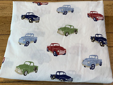 Pottery Barn Kids Little Trucks Full Flat Sheet 100% Cotton Bedding Pickups, used for sale  Shipping to South Africa