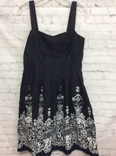 Vestido Dressbarn Feminino Linha A Preto Floral Decote Namorado Sem Mangas 6 comprar usado  Enviando para Brazil