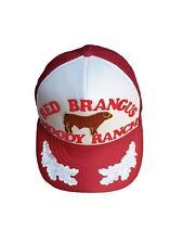 VTG Moody Ranch Red Brangus Bull Embroidered Leaf Trucker Foam Mesh Snapback Cap for sale  Shipping to South Africa