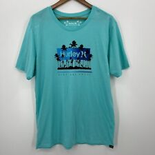 Camiseta masculina Hurley logotipo azul L palmeiras gráfico gola redonda comprar usado  Enviando para Brazil