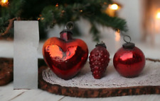Usado, Estilo Vintage 3Pc Único Formas Cristal Rojo Kugel Navidad Adornos Decorativos comprar usado  Enviando para Brazil