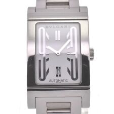 Usado, Relógio masculino automático BVLGARI Rettangoro RT45S data mostrador branco L#128035 comprar usado  Enviando para Brazil