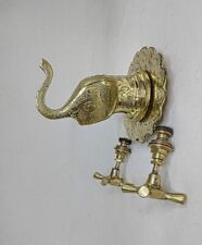 Usado, Grifo de latón con cabeza de elefante tradicional hecho a mano con asas de latón dobles segunda mano  Embacar hacia Argentina