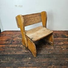 Usado, Silla de madera y taburete escalonado vintage 2 en 1 para niños segunda mano  Embacar hacia Argentina