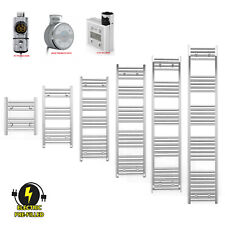 Radiador elétrico aquecido cromado reto 500 mm de largura toalheiro pré-enchido pronto comprar usado  Enviando para Brazil