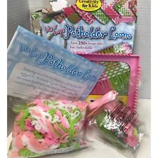 Lots O'Loops potholder loom with supplies missing crochet hook pink crafts for sale  Shipping to South Africa