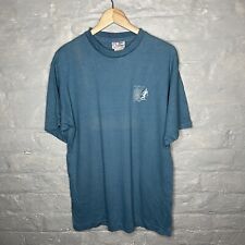 Używany, Vintage lata 90. Gym Master bawełniany niebieski pojedynczy przeszyw Riverview Health Club T-shirt L na sprzedaż  Wysyłka do Poland