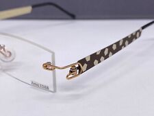 Tom's Design Glasses Women's Edgeless Gold Brown Giraffe Artec 13 68 Germany for sale  Shipping to South Africa