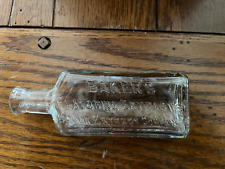 Usado, Garrafa vintage Baker's Flavoring Extracts Company vidro em relevo 5" de altura comprar usado  Enviando para Brazil